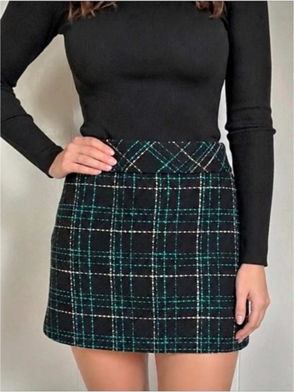 LOFT Plaid Mini Skirt Size 2 Like New